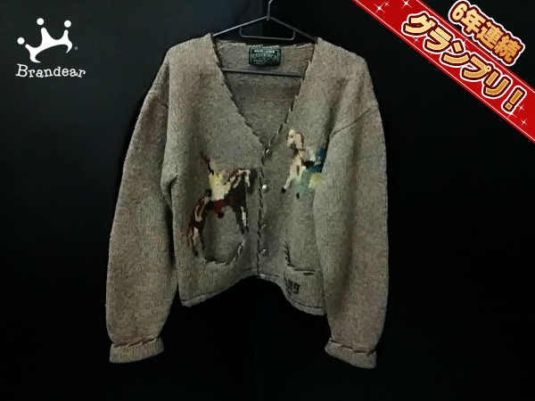 ラルフローレン カントリー カーディガン M レディース 美品 ケーブル