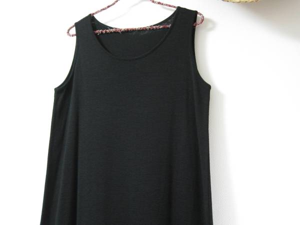 ヨーガンレール/コットン☆シンプルワンピース（クロ色）