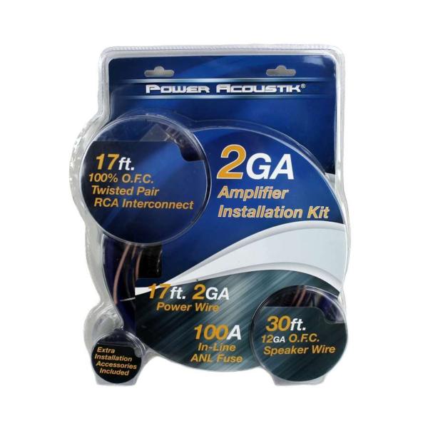 ■USA Audio■Power Acoustik 2ゲージアンプ配線セットAKIT-2