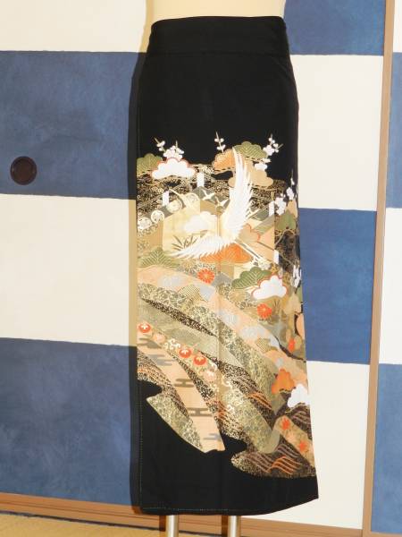 着物リメイク　留袖　巻きスカート　イベント　海外旅行に　3-01