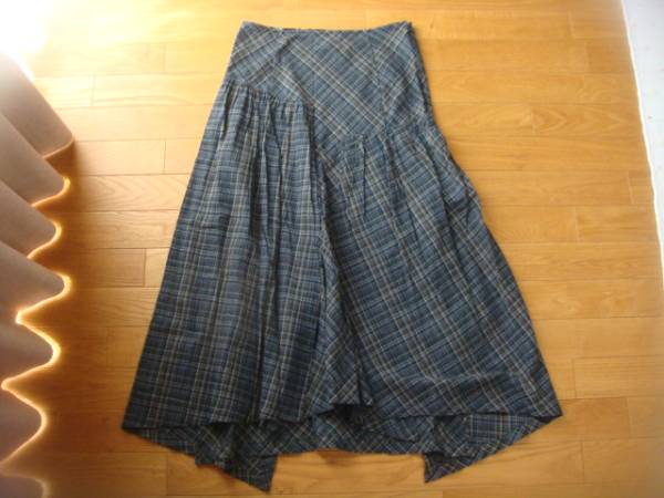 ●45rpm　インディゴデザインチェックスカート　小チェック