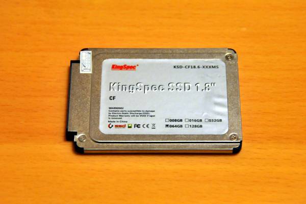 送料込 即決 KingSpec 1.8インチSSD 64GB IDE接続 KSD-CF18.6 正