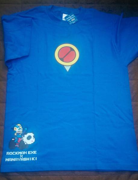 新品 ロックマンエグゼ 花やしき 限定 コラボシャツ　Lサイズ