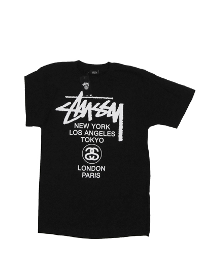 STUSSY Tシャツ・黒・XXL●『22%OFF即決』●11774E