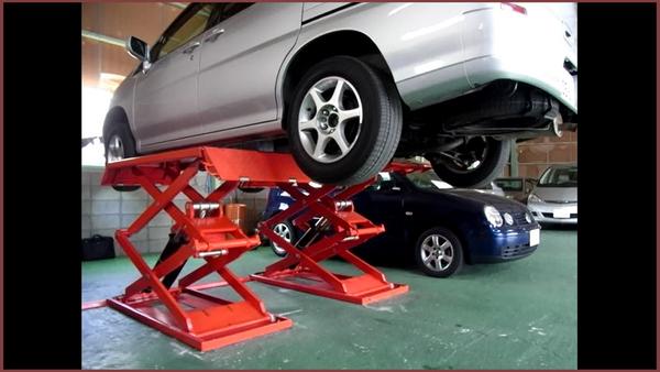 WW 3t電動油圧式トータスリフト シザー 上昇1850mm 土間工事不要