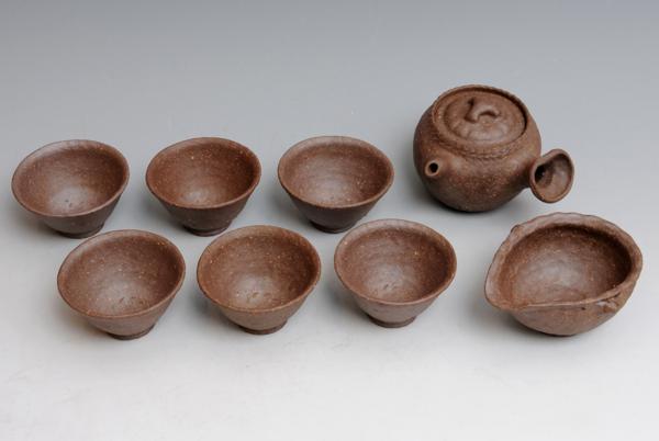 D07811 小森忍 北斗窯 蝦夷 鼡志野 くつわ 茶碗 抹茶碗 共箱 北斗窯