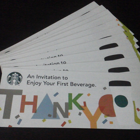 スタバ★ドリンクチケット　無料券♪要タンブラー 10枚★切手