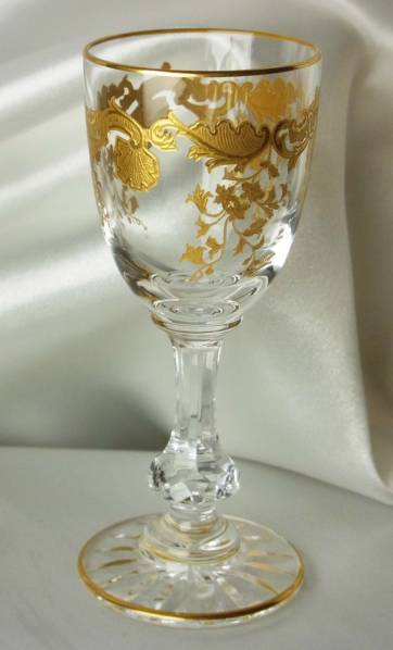 美 ST LOUIS サンルイ 金彩 MASSENET リキュールグラス VINTAGE