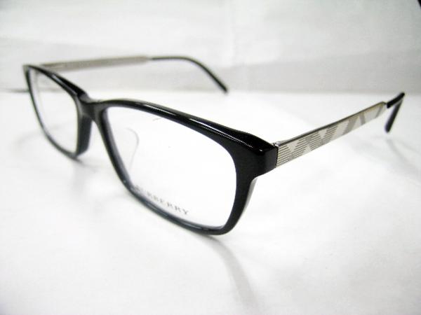 BURBERRY 正規品 眼鏡 コンビ BE2171D-3001 黒縁 シルバー 新品