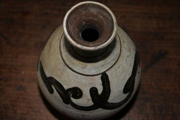 朝鮮美術 鶏龍山窯 鉄絵 花瓶、壺 三点 朝鮮美術 鶏龍山窯 鉄絵 花瓶