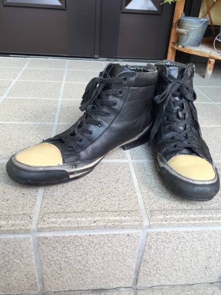 最終値下げ！ アルフレッドバニスター黒 レザージップスニーカー