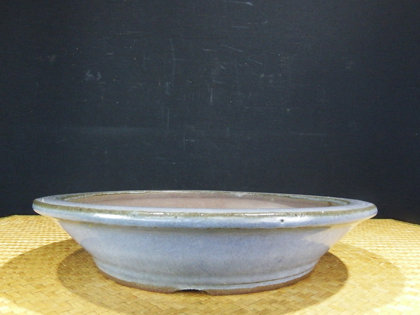 ◇盆栽幸◇松泉山秋ー外縁切足丸鉢◇和鉢◇左右：２６．５cmC