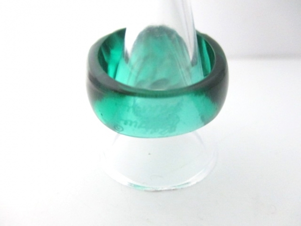 ラリック リング 美品 クリスタル ダークグリーン LALIQUE カラー