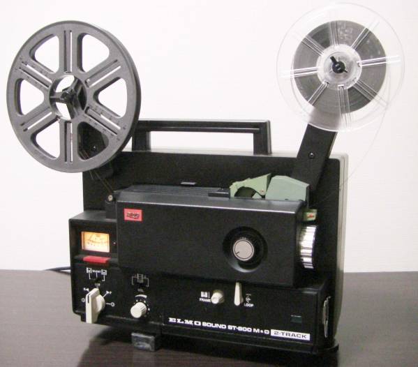 ランプ新・動作品★ELMO ST-600 2トラ★8ミリ映写機/テレシネ可