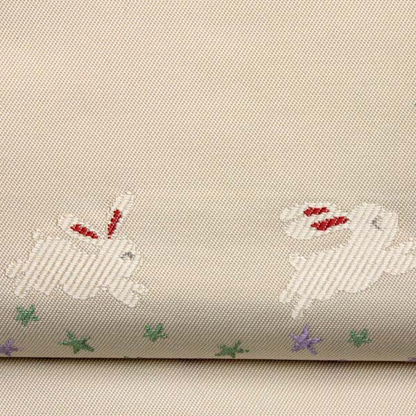 【帯匠洛都】 2014年西織大会受賞織元 九寸名古屋帯 月にうさぎ