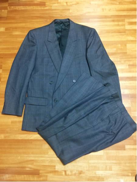 Paul Smithポールスミス/高級正統派チェック柄スーツLグレー ポール