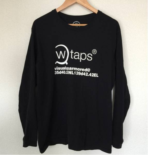 美品 正規品 15AW WTAPS ロゴ長袖Tシャツ サイズ3 黒 即決