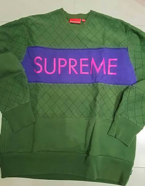 SUPREME シュプリーム スウェット キルティング L レア