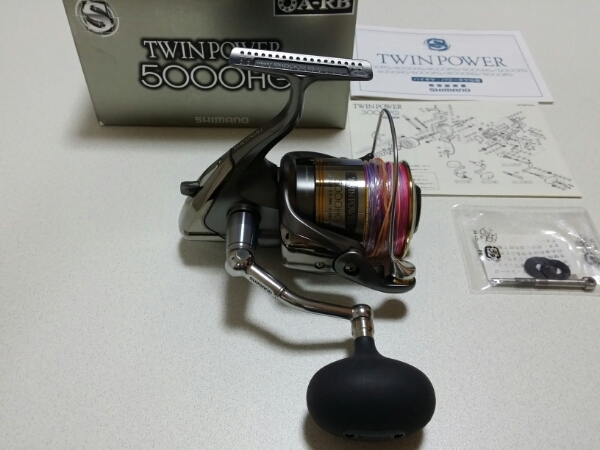 美品 シマノ 02 ツインパワー 5000ＨＧ ライン付　希少