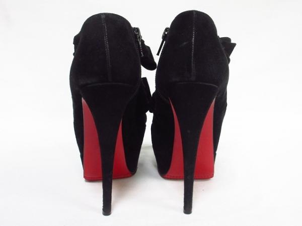 クリスチャンルブタン ブーティ サンダル スウェード 黒 36