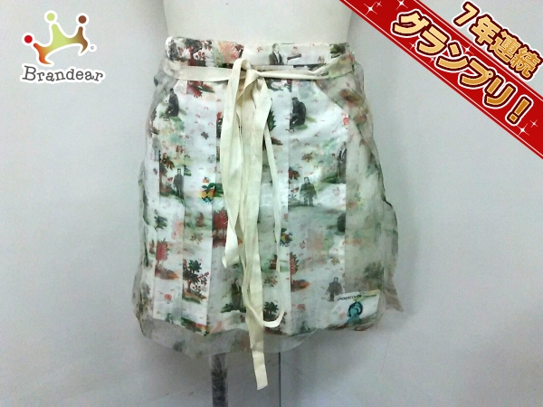 アンダーカバー スカート レディース アイボリー×マルチ