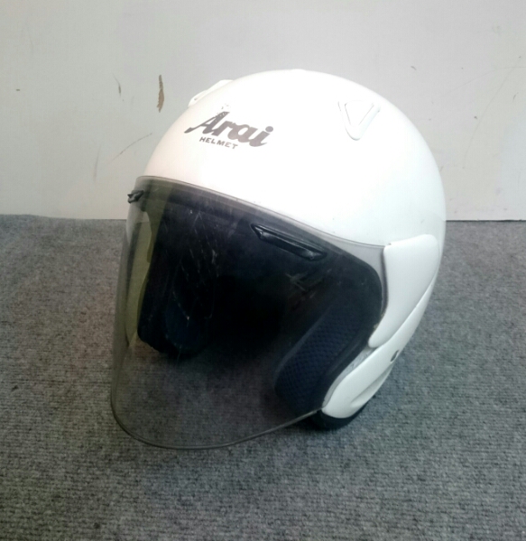 ☆ ARAI アライ ヘルメット SZ SNELL 59.60 中古品 C種 白 (5-E)