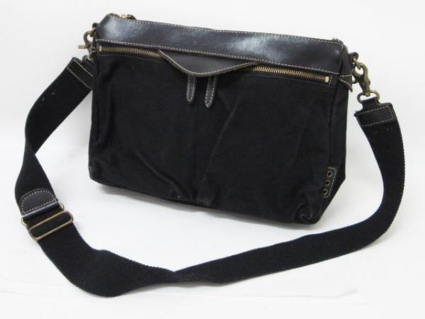 木の庄帆布 Kinosho hampu バッグ ショルダー キャンバス地 黒