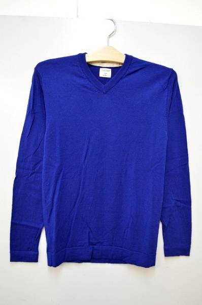 格安◇ROTTWEILER ロットワイラー　Vネックニット　ブルー