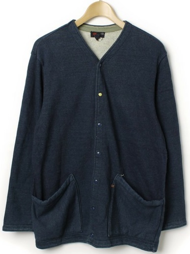 45R インディゴカーディガン ジャケット 45R&frasl;45rpm インディゴKNIT 45RPM インディゴ デニム カーディガン size3 アールピーエム ALL