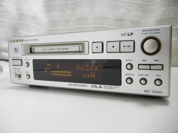 ONKYO MD-105AX MD-105FX MDLP対応 動作確認 : MD録音再生 取説付属 MD