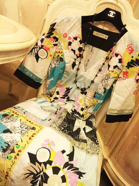 2点落札送料無料♪ETROバカンス気分ワンピ☆ポップな柄で好印象