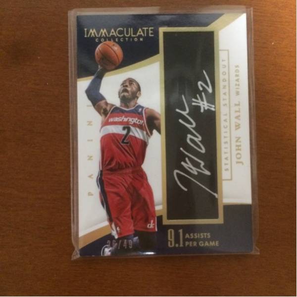 John Wall auto(/49) immaculate collection