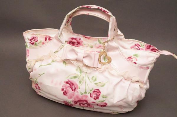 ジーザスディアマンテ ぼかし薔薇 レース 装飾 ハンド バッグ