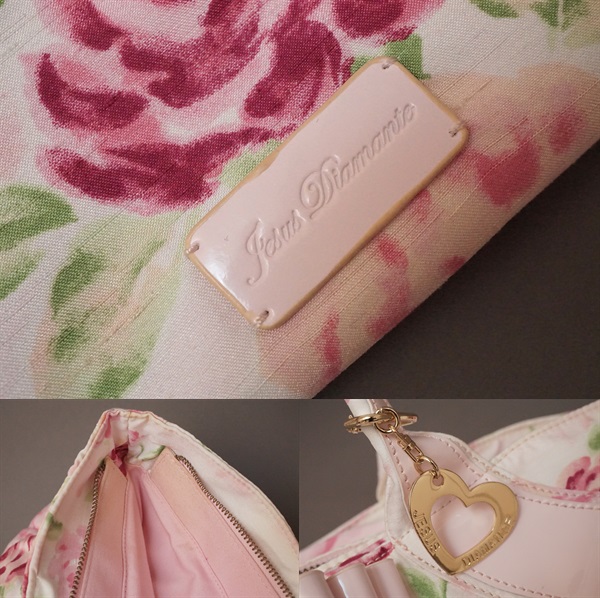 ジーザスディアマンテ ぼかし薔薇 レース 装飾 ハンド バッグ