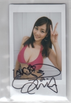 HIT'S/杉原杏璃4 直筆サイン入り水着オフショットチェキ（赤）