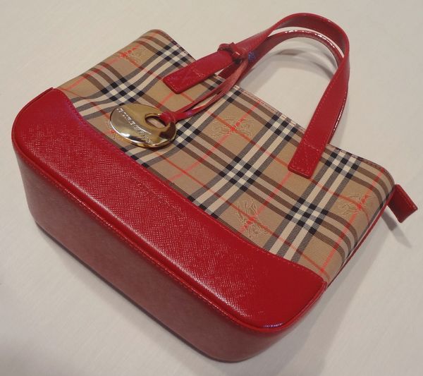 BURBERRY トートバッグ 未使用 ベージュ×赤 美品 バーバリー