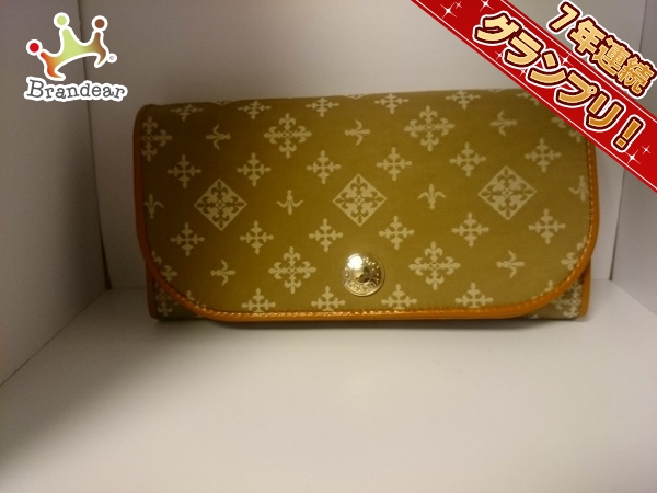 ラシット 長財布 美品 ライトブラウン×アイボリー×ブラウン