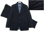 上質！定価10万 ヒューゴボス 黒ラベル 高級シングルスーツ/紺44