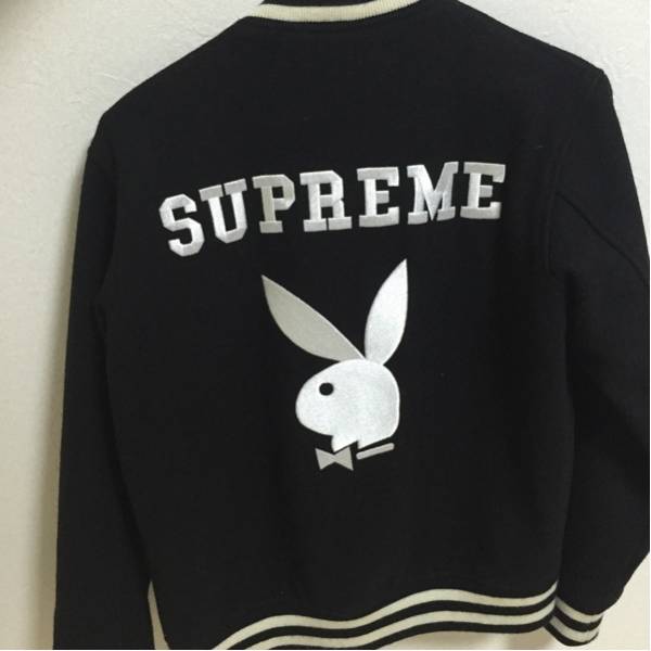 supreme シュプリーム playboy プレイボーイ スタジャン Sサイズ
