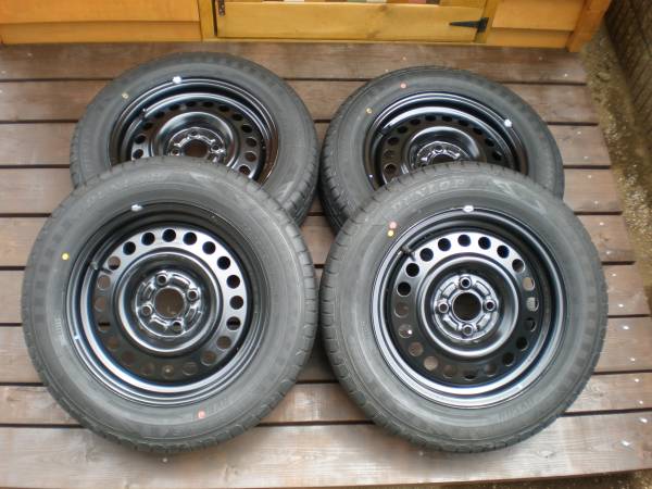 DUNLOP　RV504　185/65R15　日産純正　スチールホイール　
