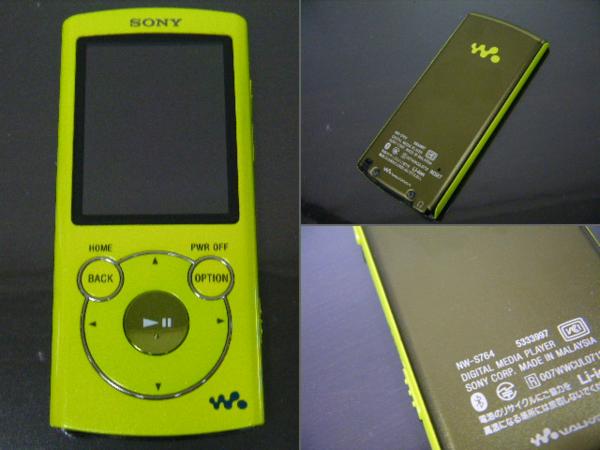 ♪SONY ウォークマン 8GB【NW-S764】グリーン 中古動作品/Zi953 【公式