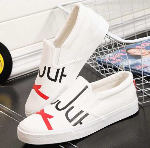 メンズローファー スリッポン　スニーカー　白色ズック