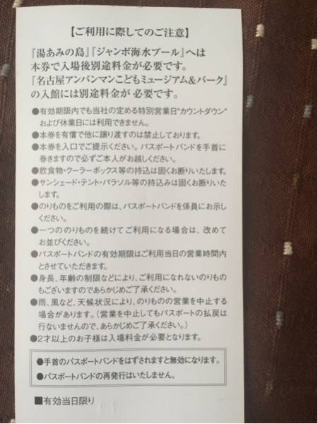 ナガシマスパーランド ペアパスポート チケット