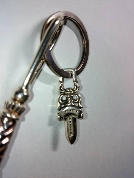 クロムハーツ キーリング ダガー ローラー CHROME スモール HEARTS 