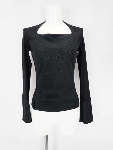 ★ヴィヴィアンタム ウグイス刺繍切替トップス 鶯 新品同様 0★