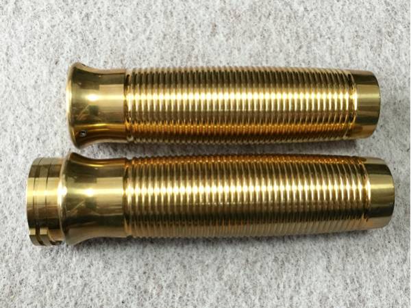 H-D ハーレー ラフクラフト グリップ ゴールド グルーブグリップ