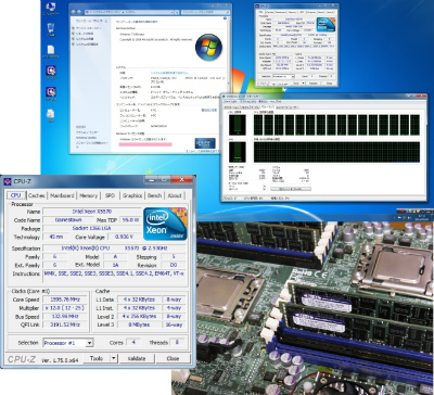 □ Xeon X5570 2個 8コア 16TH 64GB マザー □XeonX55702個8コア