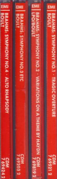 ★UK盤★ブラームス：交響曲全集　ボールト/LPO　(バラ4CD)