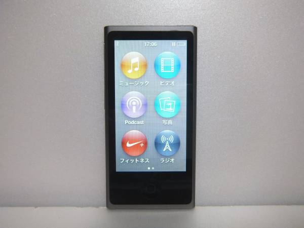 アップル♪　 iPod nano 第7世代　本体黒　中古品　Y-654