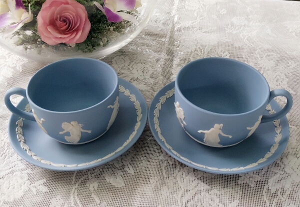 ウェッジウッド ジャスパー C＆S 2客セット 中古